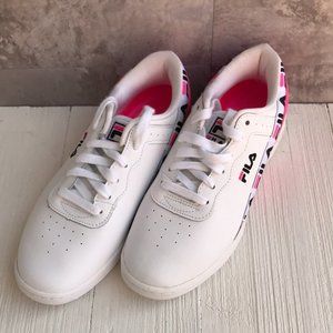 NEW Women's Fila Original Fitness Tape Athletic Shoe White Pink Black Trainers